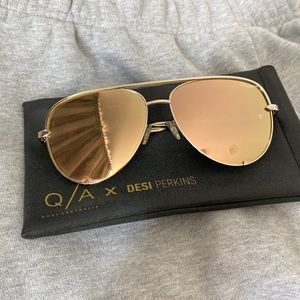 QUAY 55mm High Key Gold Sunglasses